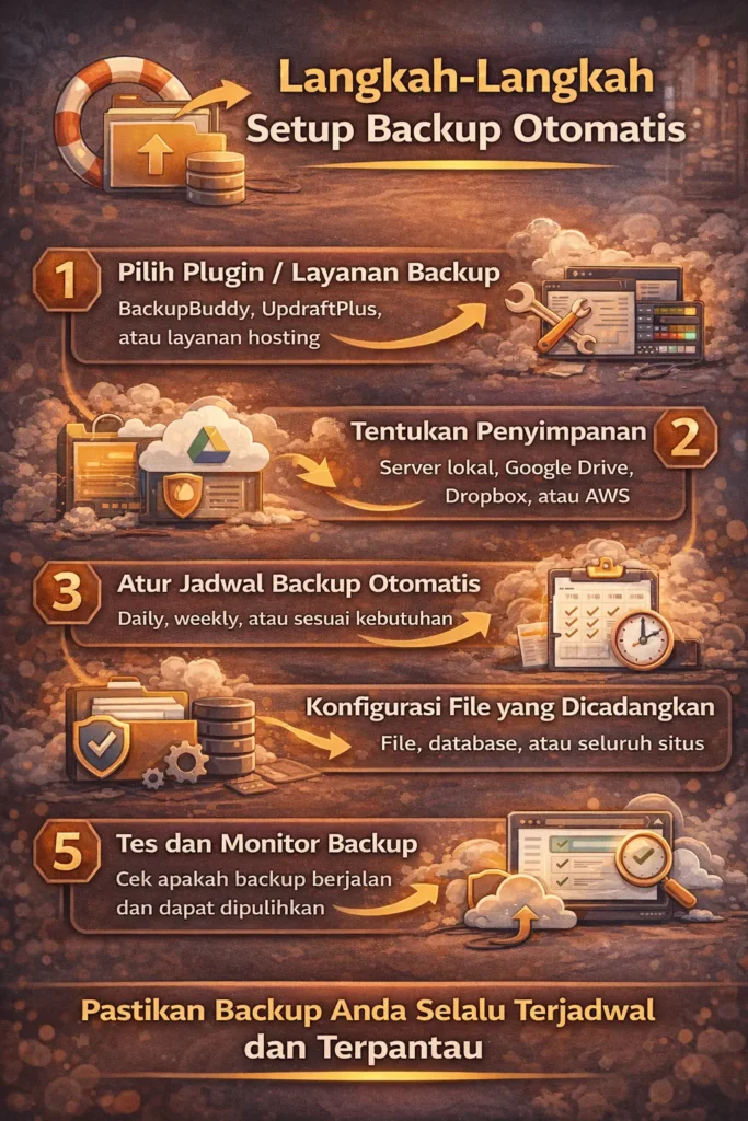 Panduan cara setup Backup WordPress otomatis untuk pemula