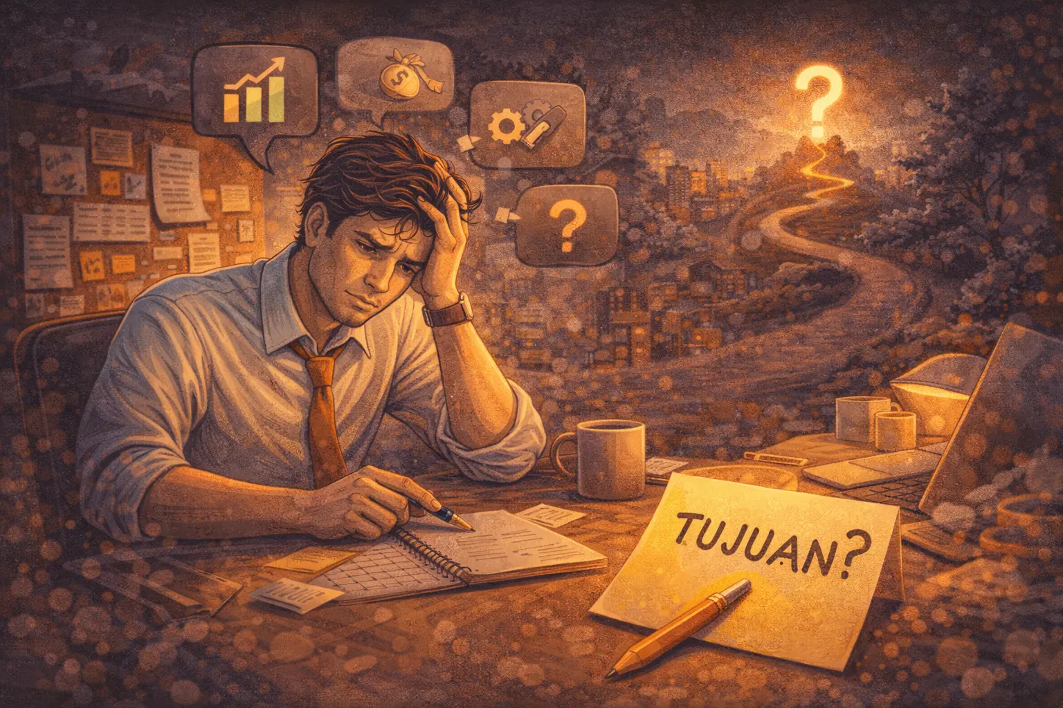 founder DIY sedang merenung mencari tujuan