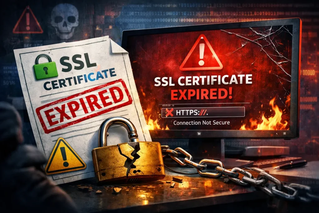 SSL certificate expired ilustrasi