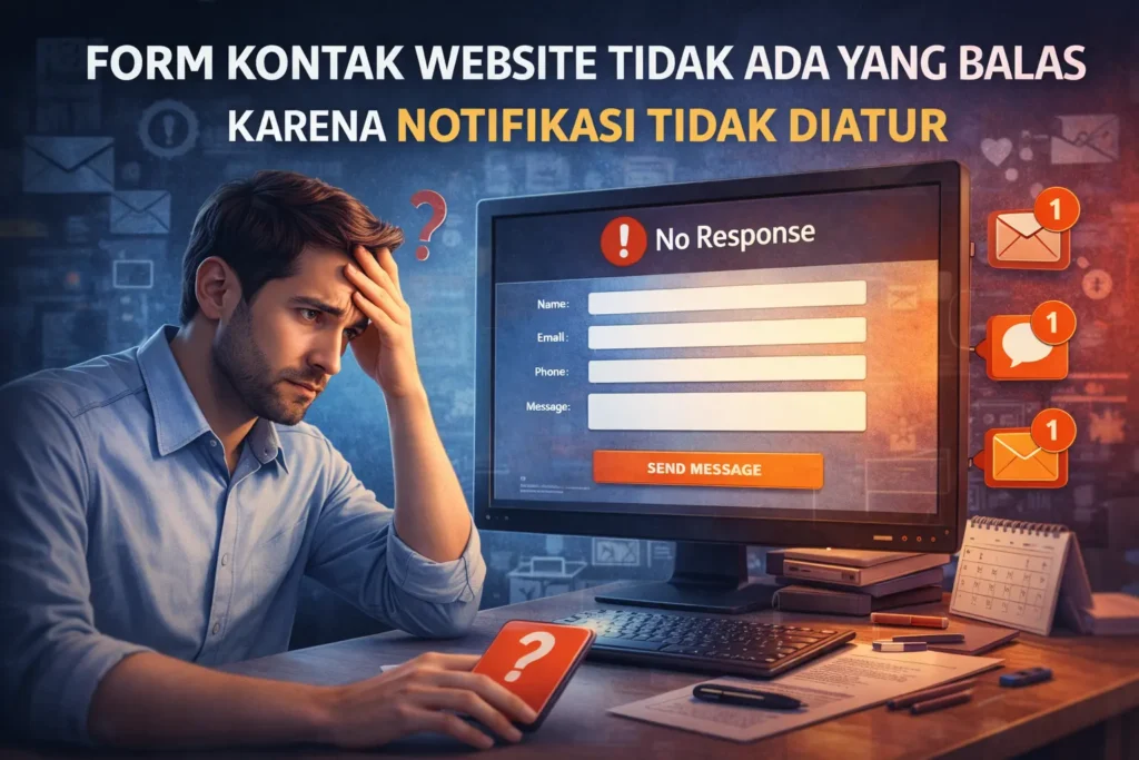 form kontak website tidak ada yang balas karena notifikasi tidak diatur