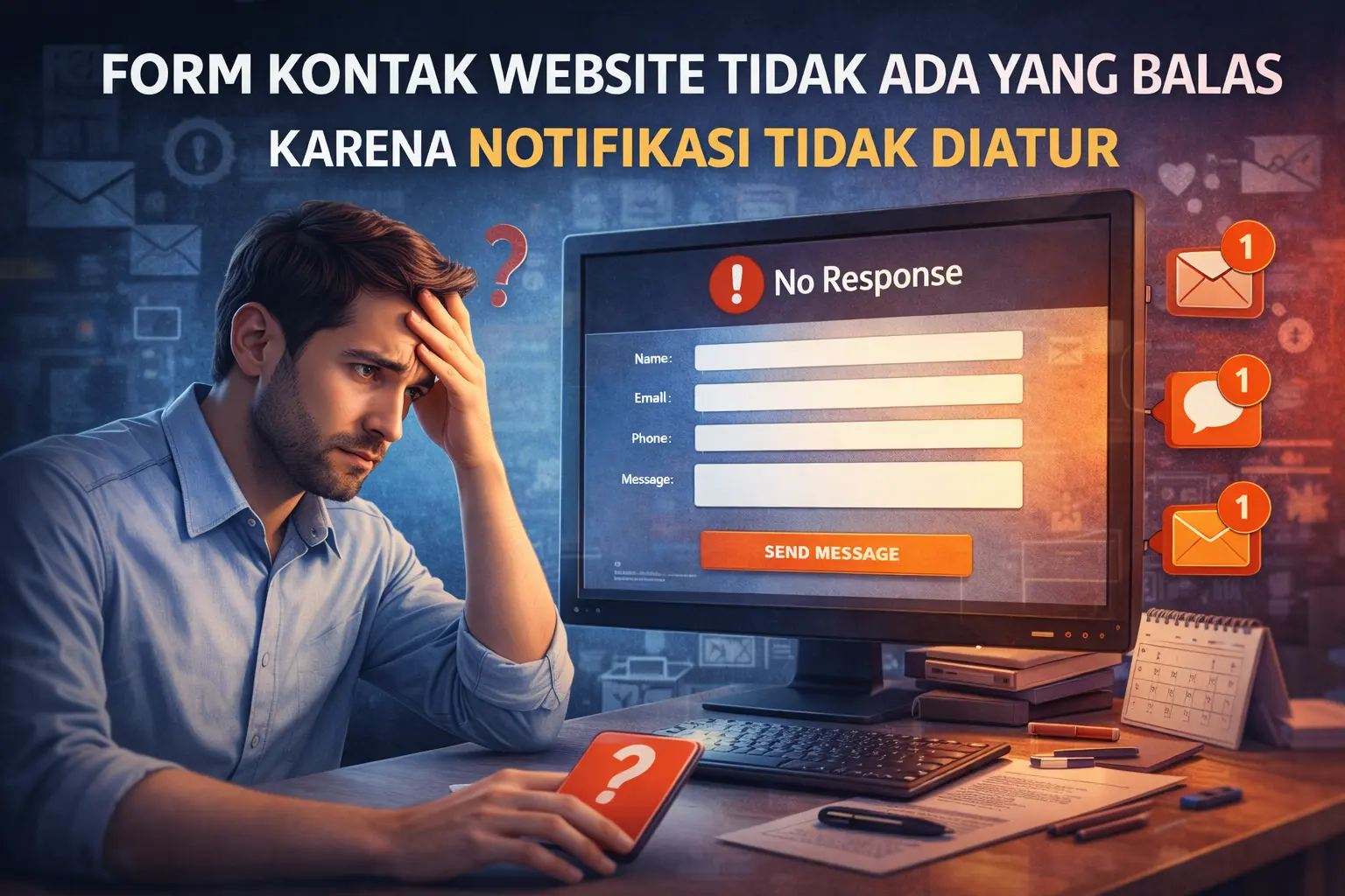 form kontak website tidak ada yang balas karena notifikasi tidak diatur