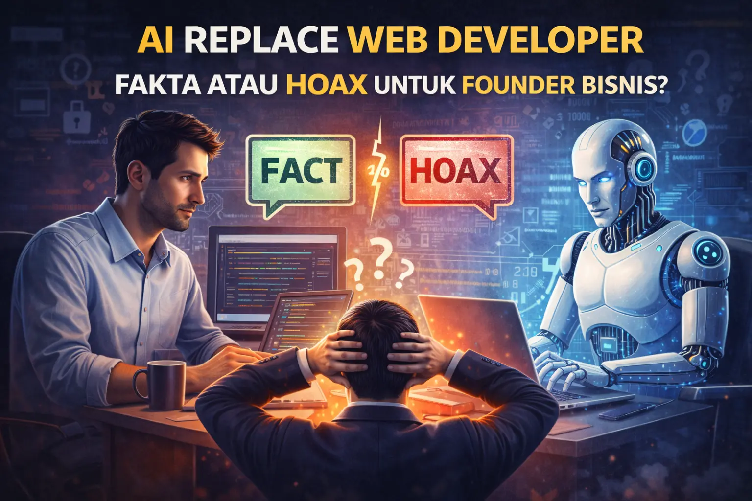 AI replace web developer fakta atau hoax untuk founder bisnis