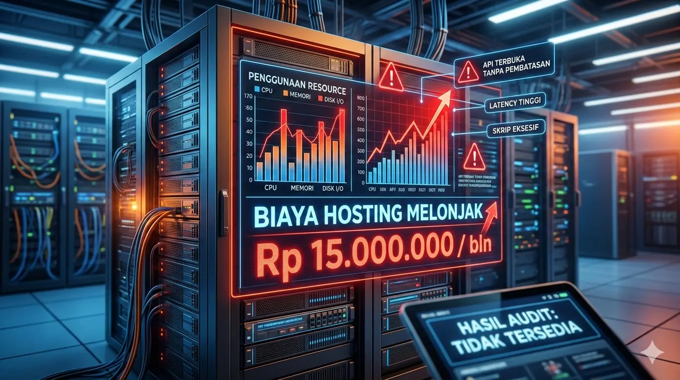biaya hosting melonjak karena penggunaan resource server tidak diaudit
