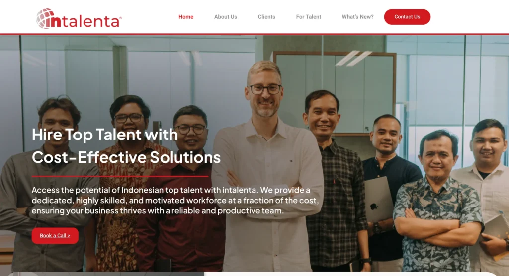 jasa website untuk Intalenta