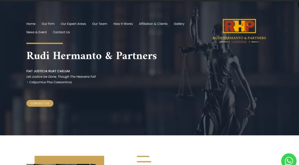 jasa pembuatan website untuk RHP Lawfirm