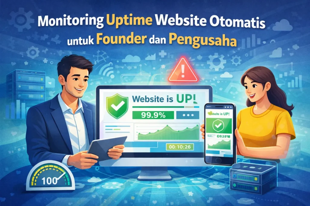 monitoring uptime website otomatis untuk founder dan pengusaha