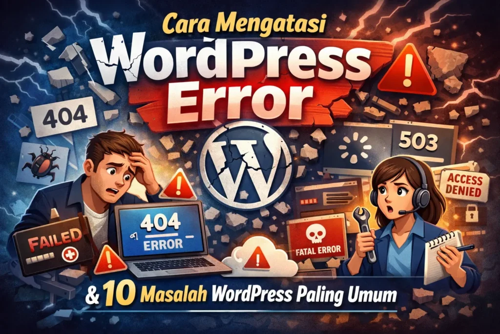 cara mengatasi wordpress error dan 10 masalah wordpress paling umum