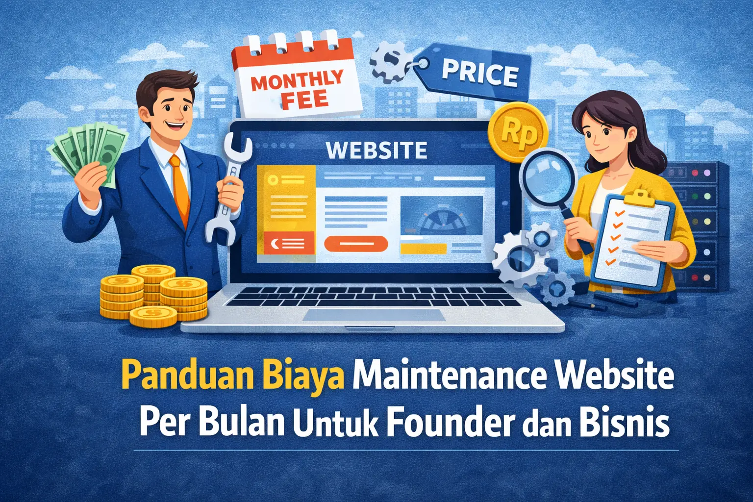 panduan biaya maintenance website per bulan untuk founder dan bisnis