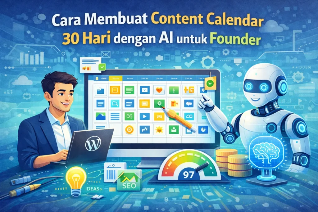 cara membuat content calendar 30 hari dengan ai untuk founder