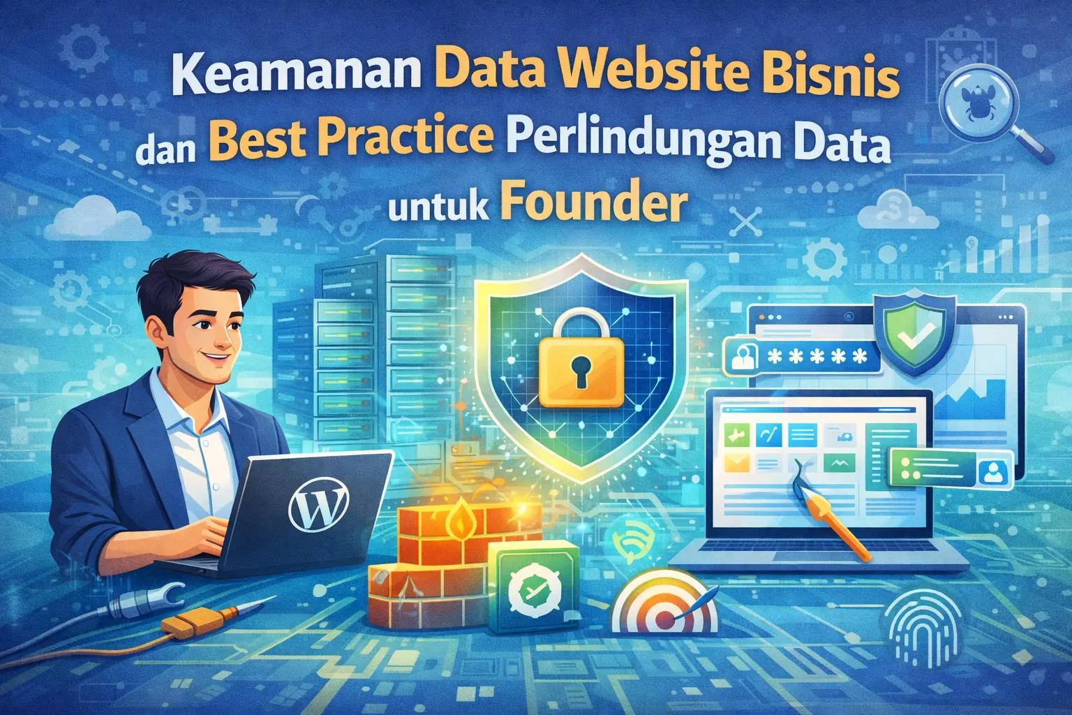 keamanan data website bisnis dan best practice perlindungan data untuk founder