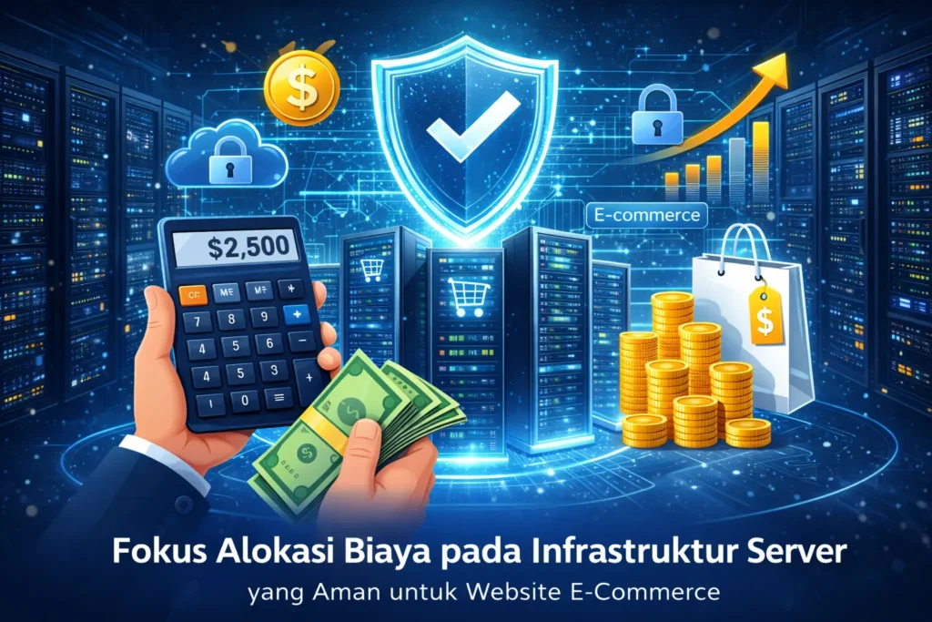 Fokus alokasi biaya pada infrastruktur server yang aman untuk website e-commerce