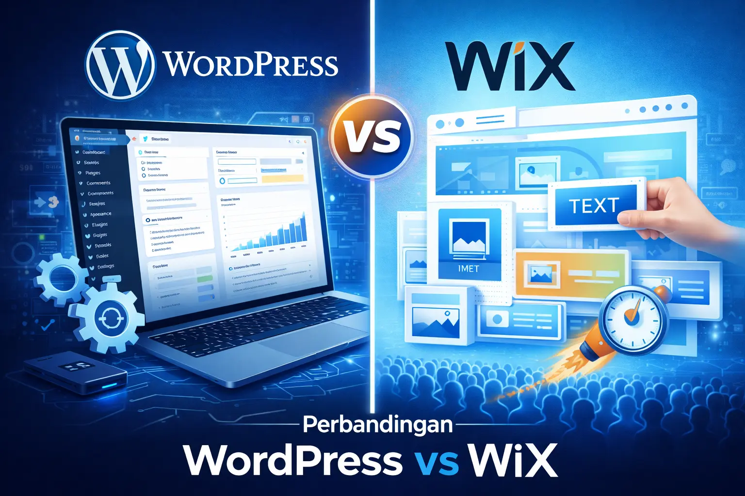 perbandingan wordpress dan wix