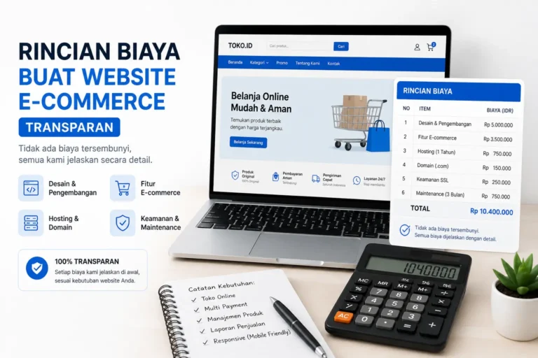 Rincian Biaya Bikin Website Toko Online 2026 (Tanpa Biaya Tersembunyi)