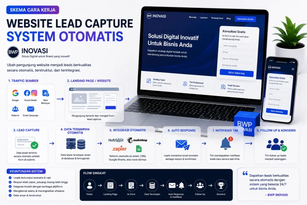 skema-cara-kerja-website-lead-capture-system-otomatis-bwp-inovasi